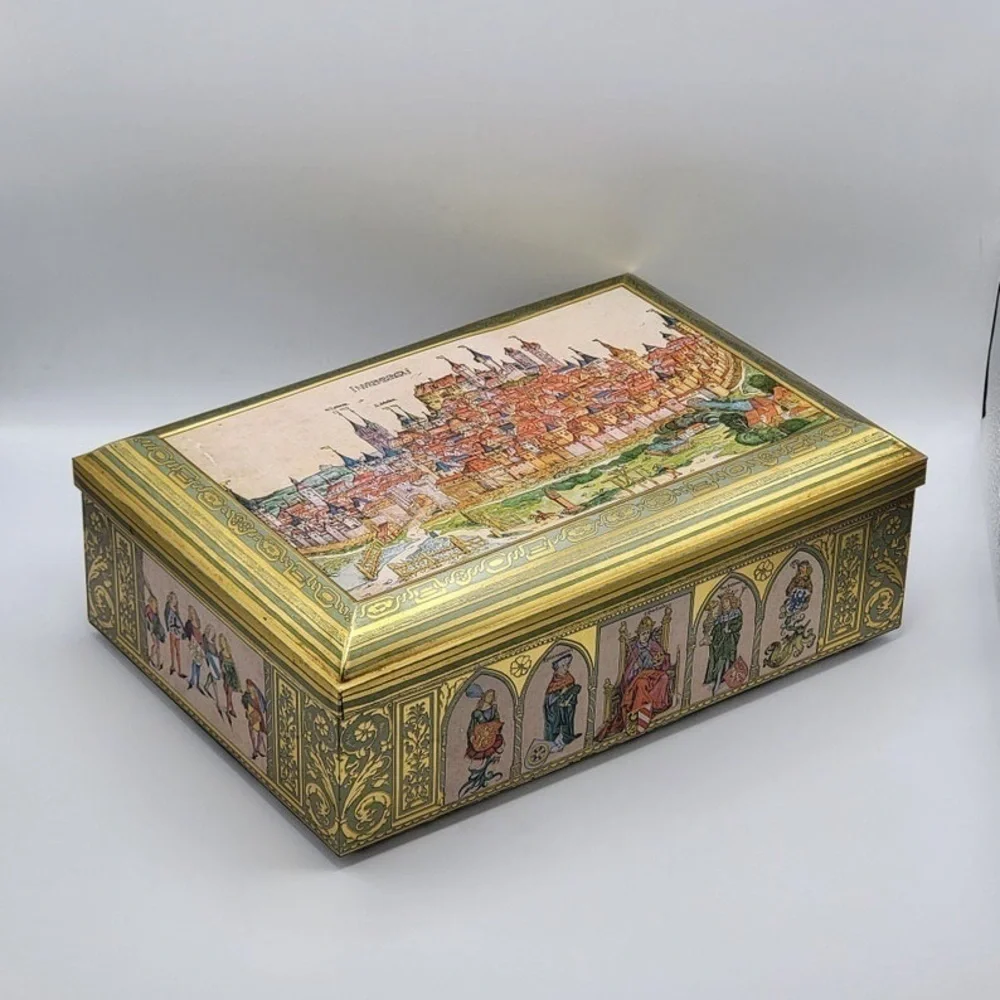 Vintage Lebkuchen Schmidt Biscuit Tin - German Treasure Chest